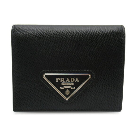 Prada Handbags - Prada Saffiano Leather Bi fold Wallet Black